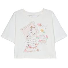 Embrace the charm of cuteness with our adorable kitty & floral print white T-shirt. Crafted for those who adore kawaii fashion, this loose-fit top combines playful elegance with comfort. The soft white fabric is adorned with a delightful kitty and floral print, making it a perfect statement piece for any casual outing.  Garment Size   	 		 			Size 			S 			M 			L 		 		 			Full Length 			45 			46.5 			48 		 		 			Bust 			106 			110 			114 		 		 			Shoulders 			36.5 			37.5 			38.5 		 		 			Hem Cir Kawaii White Top With Funny Print, White Kawaii Top With Funny Print, White Cat Print T-shirt For Summer, Cute Spring T-shirt With Cat Design, Kawaii Summer Tops With Cat Design, White Cat Design T-shirt For Summer, White Summer T-shirt With Cat Design, Spring White T-shirt With Cat Design, Spring Kawaii Cat Design Tops