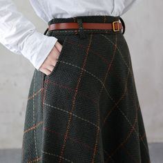 Cheap Retro Skirt For Workwear, Cheap Stretch Skirt For Winter, Women Wool Skirt, Fall Winter Skirt Trends European, Long High Waisted Plaid Skirt, Wool Maxi Skirts Plaid Amazon, Affordable Corduroy Winter Skirt, Cheap Winter Flared Skirt Bottoms, Cheap Winter Midi Skirt