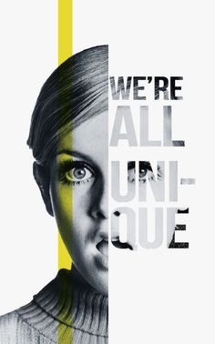 the poster for we're all uni - quee, which features a woman with