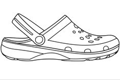 a drawing of a clogger shoe