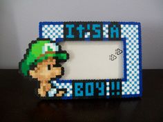 a pixelated photo frame with an image of the legend of zelda on it