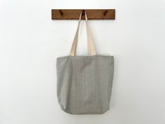 100 percent cotton grey hand loomed eco farmers market tote bag Simple Silhouette, Everyday Tote, Hand Loom, Canvas Tote Bag, Hand Stitched, Canvas Tote, Hand Stitching, Loom, With Love