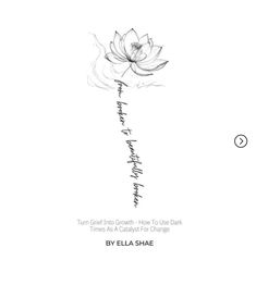 a book cover with an image of a flower and the words, turn to growth how to use dark times as calligraphy for change