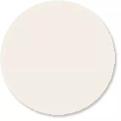 a white circle with the top half painted in shades of off - white, on a white background