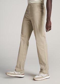 About Our Tall Chinos New name, same great fit.We used to call these 'semi-relaxed', but we realized that we were selling them short. These chinos are a true relaxed fit - the same fit you know & love. The only change is the name. One of our most versatile chinos for tall men...yet. These men's tall pants are easy to dress up or down and ready to wear anywhere. Our Mason Chinos have a straight leg with a relaxed fit meaning they have a little bit of extra give but won't feel baggy or loose. Prio Slim Fit Casual Bottoms With Standard Cut Leg, Casual Chinos With 5-inch Inseam And Hip Pockets, Relaxed Fit Straight Pants With Five Pockets, Straight Relaxed Fit Pants With Five Pockets, Relaxed Fit Chino Cotton Twill Straight Pants, Relaxed Fit Straight Chino Cotton Twill Pants, Casual Slim Fit Pants With Standard Cut Leg, Relaxed Fit Straight Chino Pants, Straight Fit Cotton Bottoms