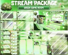 the green game room is ready to be used as a steam package for pc games