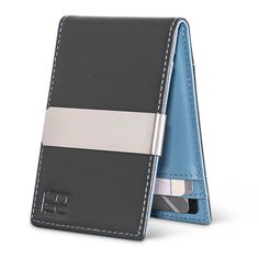 Money Clip Slim Wallet in Top Grain Leather – Forrest & Harold H Logos, New Dimension, Slim Wallet, Useful Life Hacks, Brushed Stainless Steel, Top Grain Leather, Individual Style, In A World, Money Clip