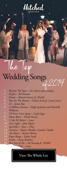 the top wedding songs of 2011 by various artists from across the world, including one for each song