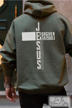 This hoodie was designed by me, and it features Isaiah 53:5 KJV: But he was wounded for our transgressions, he was bruised for our iniquities: the chastisement of our peace was upon him; and with his stripes we are healed. This unisex heavy blend hoodie / sweatshirt is true comfort itself. Made with a thick blend of cotton and polyester, it feels plush, soft, warm and cozy and it's a perfect choice for any day. In the front, the spacious kangaroo pocket adds practicality and the hood's drawstrin Men’s Christian Hoodies, Biblical Gifts For Men, Christian Hoodies Men, Mens Christian Gifts, Fisher Of Men, Jesus Sweater, Apparel Business, Christian Sweaters, Western Quotes