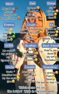 an image of a woman with many emoticions on her face and the words'best friend'in different languages