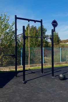 the gym equipment is empty and ready to be used for some serious workouts or other activities