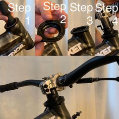 the step - by - step instructions for how to use a bicycle handlebar