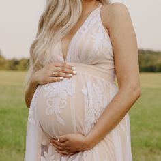 Super Cute Maternity Dress From Etsy!! It’s Such Good Quality And Was Only Worn Once For A Couple Hours For Photos. It’s A Size Medium And I Was 32w Pregnant When The Photos Were Taken White Summer Maternity Dress For Wedding, White Maternity Dress For Summer Wedding, Elegant White Maternity Maxi Dress, White Summer Maternity Wedding Dress, White Maternity Wedding Dress For Summer, White Maxi Maternity Dress For Spring, White Spring Maternity Maxi Dress, Chic White Maternity Dress For Spring, White Maxi Length Maternity Dress For Spring