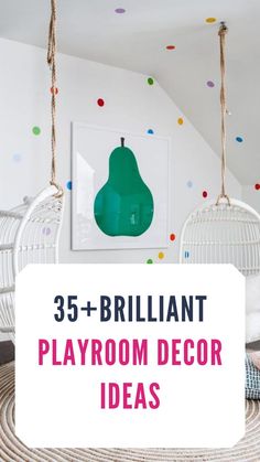 Playroom Decor Ideas Playroom Garland Ideas, White Playroom With Pops Of Color, Playroom Design Wallpaper, Basement Playroom Paint Ideas, Wall Ideas For Playroom, Diy Playroom Decor The Wall, Gymnastics Playroom Ideas, Bright Playroom Ideas, Modern Playroom Decor