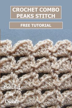 the crochet combl is shown with text overlay