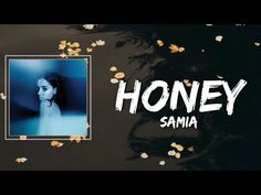 an image of a woman with the words honey in front of her and leaves floating around