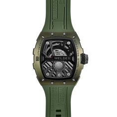 Case Diameter: 42.5 mmx49.6 mm Glass Feature: Mineral Photochromic Style: Sports Watches Case Color: Green Strap: Silicone Color: Green Water Resistance: 3 ATM Green Cases, Rugged Style, Green Water, Sports Watch, Vibrant Green, Wristwatch Men, Sport Watches, Watch Case, Time Piece