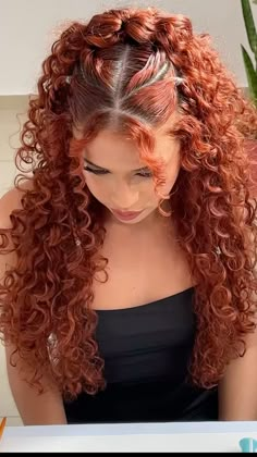 Maternity Hairstyles, Curly Hairstyles With Braids, Hair Color Idea, Short Hair Waves, Hoco Hairstyles, Curly Hair Styles Easy, Hairdos For Curly Hair, Slick Hairstyles, Crown Hairstyles