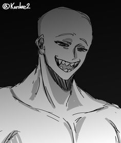 an animated image of a creepy man with teeth