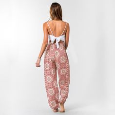 Lounge in style in our cute and comfy harem pants featuring our buttery soft fabric! Pair them with a cropped tee, bodysuit, or swimwear for maximum style and comfort. Great for lounge wear, yoga or on the move! Color: Guava Watercolor Mandala Fabrication: 100% Rayon and Elastic SKU: 90104 td {border: 1px solid #ccc;}br {mso-data-placement:same-cell;} td {border: 1px solid #ccc;}br {mso-data-placement:same-cell;} Summer Harem Pants With Elastic Waistband For Lounging, Relaxed Fit Ankle-length Harem Pants For Loungewear, Trendy Harem Pants With Pockets For Loungewear, Casual High Waist Harem Pants For Loungewear, High Waist Yoga Pants With Elastic Waistband For Loungewear, High-waisted Harem Pants For Loungewear, Baggy Joggers For Summer Loungewear, Trendy Ankle-length Harem Pants For Loungewear, Trendy High Waist Harem Pants For Loungewear