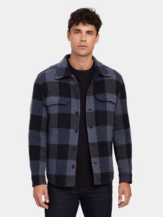 Vince. Plaid Overshirt Plaid Jacket Outfit Men, Shacket Outfits, Wool Overshirt, Guy Fashion, Outfits Hombre, Plaid Shirt Men, Flannel Shirts