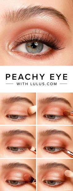 Simple Eyeshadow Looks, Peachy Eyeshadow, Makeup Kawaii, Makeup Tip, Simple Eyeshadow, Dramatic Eye Makeup, Disney Makeup, Smink Inspiration, Dramatic Eyes