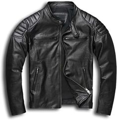 Racer Motorcycle, Vintage Cafe Racer, Biker Leather Jacket, Vintage Cafe, Cafe Racer Motorcycle, Biker Leather, Mens Vintage, Leather Biker Jacket, Band Collar