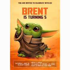 yoda invitation