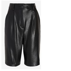 Add Instant Edge To Your Look With These Luxe Vegan Leather Shorts, Designed With A Slimming Fit That Can Be Worn Through Any Season. Street Style Never Looked So Chic. Sz 6 / New High Waisted; Vegan Leather Fabric Hidden Hook & Button Closure With Zip Fly; Belt Loops Slant Hand Pockets; Straight Hem 9" Inseam Polyurethane/Polyester/Spandex Chic Short Leather Pants For Night Out, Chic Black Leather Pants Short Length, Chic Black Short Leather Pants, Chic Black Short Length Leather Pants, Elegant Faux Leather Shorts, Faux Leather Workwear Shorts, Chic Shorts For Night Out, Chic Short Pants For Night Out, Leather Bermuda Shorts