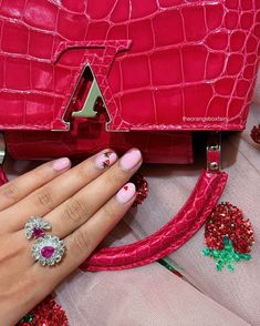 Strawberry dress by Lirika Matoshi with matching pink strawberry nails 🍓❤️ ✨ . . . . #Strawberrydress #lv #louisvuittoncapucines #louisvuitton #nailart #strawberrynails #crocodilecapucines Pink Strawberry Nails, Strawberry Nails, Berry Nails, Pink Strawberry, Straw, Nail Art