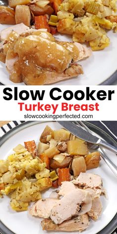 this slow cooker turkey breast is the best way to make it in the oven