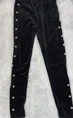 Black Velvet pants with pearls down the side Black Velvet Pants, Womens Trousers, Womens Pants, Velvet Pants, Black Velvet, Trousers Women, Capri Pants, Capri, Bathing Beauties