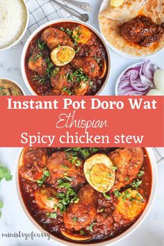 instant pot doro wat with spicy chicken stew