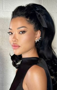 50s Hairstyles Black Women, Ming Lee Simmons, Ming Lee, Cover Hair, 60s Hair, Bridal Hair And Makeup, Black Girls Hairstyles, Aesthetic Hair