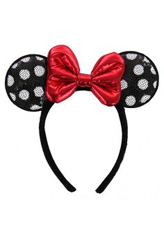 Is there anything more iconic to a fashion-conscious Disney fan than the red bow with those white polka dots? What a look. And to a fashionista, saving some coin ranks up there with matched colors and fall fabrics. If you're a money-savvy kind of girl, you watch how much you spend day-to-day, right? How responsible of you. Trying to pay of student loans and keep up on the latest trends while keeping you out of the poor house must be tough. We understand the struggle! But it seems you're managing well.
Costumes can be so expensive, you know? But this year, you can save some of that hard-earned moolah this costume season by shelling out for this accessory featuring those iconic polka dots and the vibrant red satin bow. Our one-size-fits-most Sequined Minnie Mouse Polka Dot Ears Headband will Mickey Mouse Headband, Poor House, Headband Costume, Minnie Mouse Headband, Ears Headband, Cute Costumes, Disney Fan, Minnie Ears, Fall Fabric