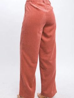 Upgrade your daily look with our Everyday Style Corduroy Trouser Pants. Made with cozy and textured corduroy fabric, these pants add a touch of warmth and sophistication to any outfit. The tailored trouser design offers a polished look for any occasion. Color: Black, Clay, Cocoa, Hunter Green or Khaki Fabric: 90% Polyester, 10% Nylon Includes: x 1 Pair of Pants Sizes: S-M-L, Regular Sizing Length: 43" - 44" Trendy Solid Color Corduroy Bottoms, Casual Corduroy Wide Leg Work Pants, Casual Corduroy Wide Leg Pants For Work, Fall Corduroy Bottoms With Elastic Waistband, Vacation Swimwear, Trouser Design, Corduroy Trousers, Black Clay, Corduroy Fabric