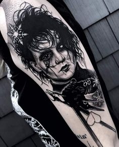 Scissorhands Tattoo, Rip Tattoos For Mom, Feminine Skull Tattoos, Feminine Tattoo Sleeves, Goth Tattoo, Edward Scissorhands