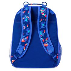 It's ''Aloha'' from Stitch who totally flips for this backpack with its colorful rainbow inspired design. The excited extra-terrestrial is pictured standing on his head on this colorful carry all that has such adaptive features as zipper pulls and detachable straps. Pair it with the coordinating Stitch adaptive lunch box to put them in a school daze! All accessories (water bottle, lunch tote, etc.) sold separately. Genuine, Original, Authentic Disney Store Product. Stitch Backpack, Animal Backpacks, School Daze, Picture Stand, Extra Terrestrial, Lunch Tote, Disney Kids, School Fits, Colorful Rainbow