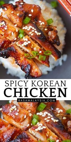 this is an image of spicy korean chicken