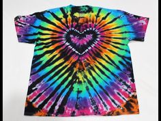 a tie dyed shirt with a heart on it