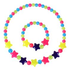 PRICES MAY VARY. High quality material - all accessories made of quality plastic and resin, non-toxic and safe Super cute colorful Star design, including 1pcs Star necklace, 1pcs Star bracelet, matched style suitable for different dress up. The length of toddler necklace is 44cm/ 17" and bracelet is approx. 16 cm/ 6.3 inch; These little girls jewelry with good elastic fits most girls; Each bracelet has a matching necklace that can better achieve the effect you want This Dress Up Jewelry Set is p Chunky Costume, Toddler Necklace, Star Beads, Cute Star, Cute Stars, Star Bracelet, Star Jewelry, Childrens Jewelry, Star Design