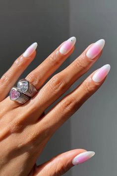 15 Summer Aura Nail Looks to Rock This Season Aura Nails, Baby Pink Nails, Spring Nail Trends, Airbrush Nails, Summer Manicure, Cute Spring Nails, Nail Colors Winter, Blush Nails, Pink Aura