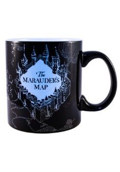 a black coffee mug with the words maraadder's map printed on it