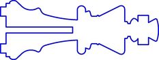 a blue line drawing of an airplane