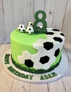 7th Birthday Cakes, Soccer Cake, Soccer Birthday Parties, Sport Cakes, Cake Decorating With Fondant