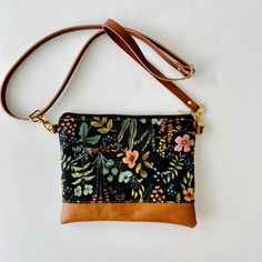 Small Crossbody Bag in Rifle Paper Black Floral - Etsy Floral Cross Body Bag, Floral Print Crossbody Shoulder Bag For Everyday Use, Everyday Floral Print Crossbody Shoulder Bag, Black Floral Print Shoulder Bag For Everyday Use, Elegant Black Floral Print Shoulder Bag For Everyday Use, Everyday Black Bag With Floral Print, Elegant Black Floral Print Shoulder Bag, 2023 Moodboard, Fashion Thoughts