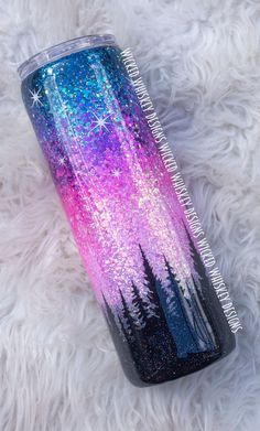 Starry Night Camping Tumbler | Personalized Tumbler Mountain Sunset Glitter Tumbler, Peekaboo Tumbler Cups Tutorial, Sparkly Custom Tumblers, Best Epoxy Resin For Tumblers, Epoxy Mica Tumbler, Classy Epoxy Tumblers, Epoxy Tumbler Designs, Tumbler Cup Designs, Cup Sayings