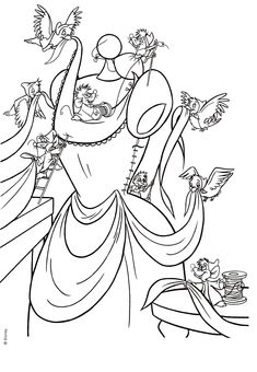 the princess and her friends coloring pages