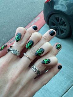 #acrylicnaildesigns #couplestyle #couplenails #flamenails #stilettonails #gothnails #matching #naildesign #nailart #punknails Matching Nails Couples Black, His And Her Nail Designs, Couple Nail Designs, Matching Nails Bf And Gf, Matching Gel Nails, Masc Lesbian Nails