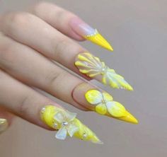 more in the telegram Nails Bow Charm, Bow Charm Nails, Floral Nails Summer, Nails Lemon, 3d Gel Nails, Nails 3d Gel, Nails Fresh, Nails Bow, Charm Nails